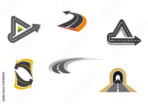 Road and highway symbols