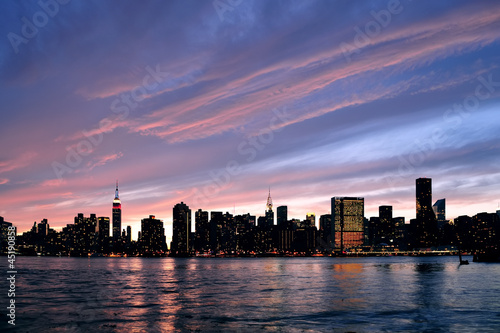New York City Manhattan sunset panorama © rabbit75_fot