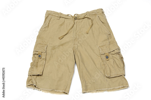 Men's summer cargo shorts isolated