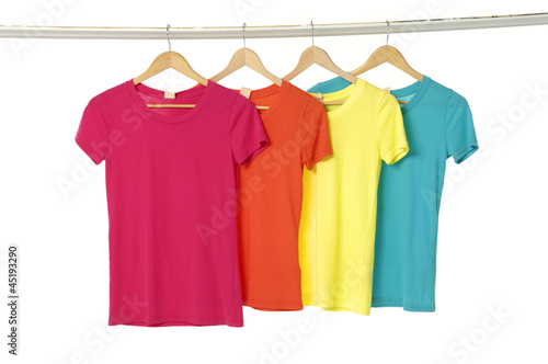 Colorful summer t-shirts background