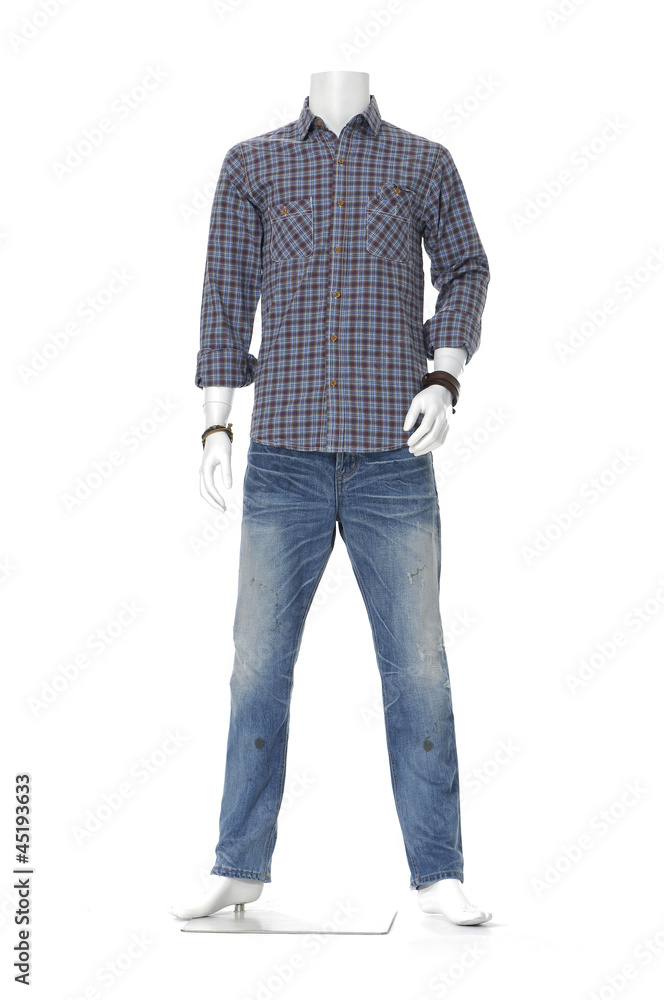 full length mannequin dressed in male clothes in jeans full length mannequin dressed in male clothes in jeans