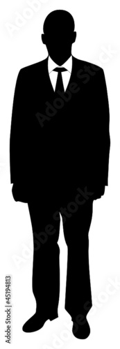 Silhouette eines stehenden Mannes von vorne