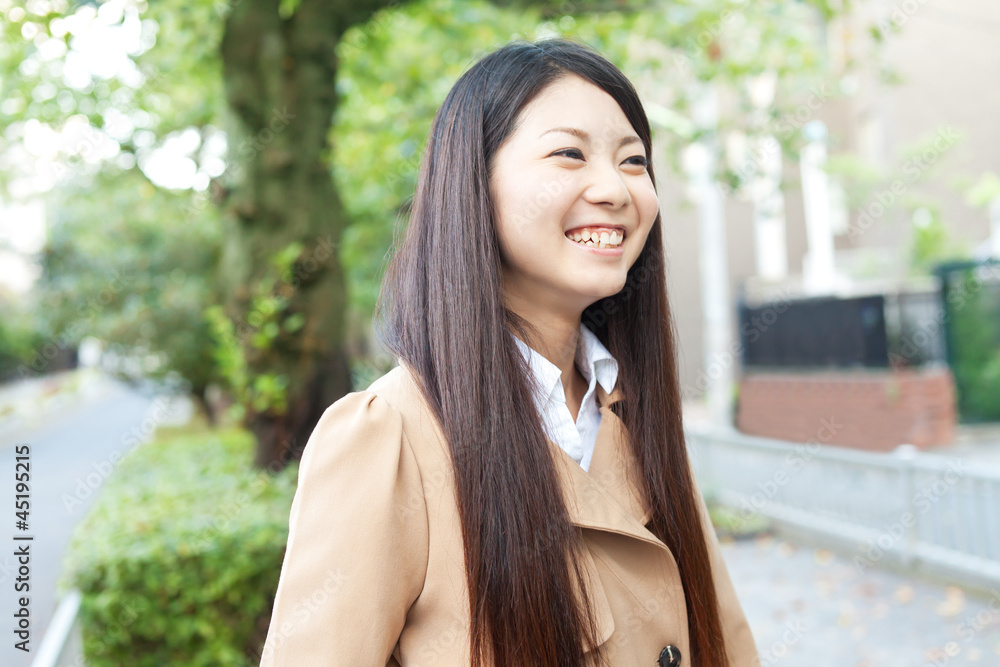 Beautiful business woman in the town. Portrait of asian. Beautiful business woman in the town. Portrait of asian.