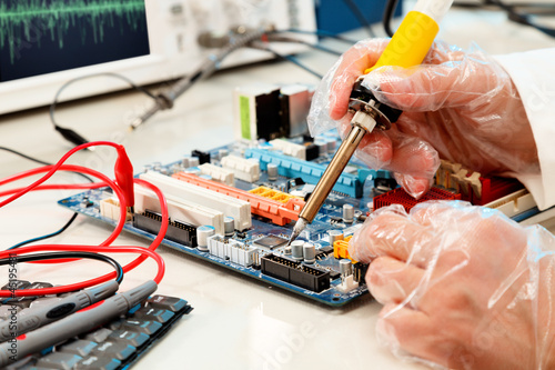 Photos Computer board soldering