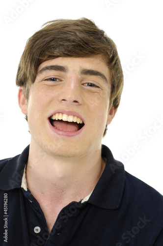 A portrait of a young smile men