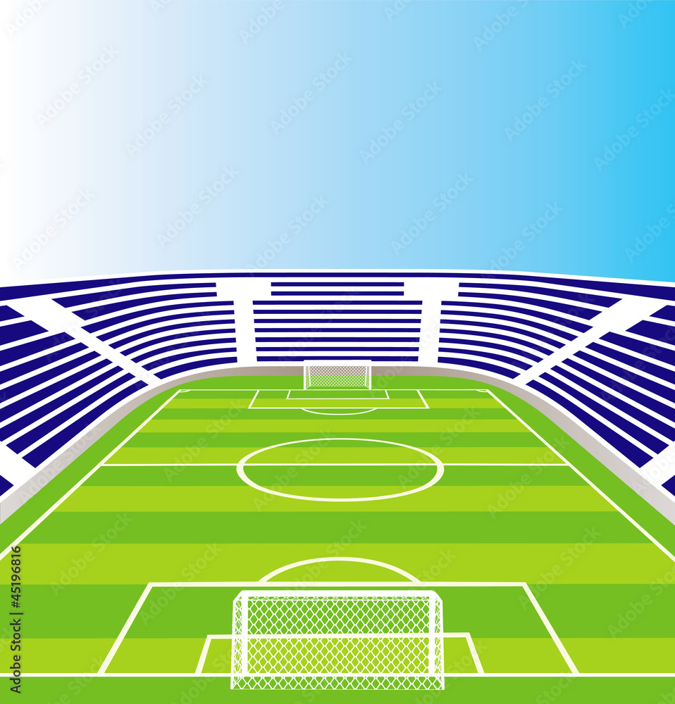 Soccer stadium. Vector illustration. Stock Vector | Adobe Stock