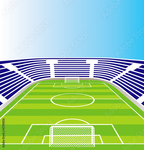 Soccer stadium. Vector illustration.