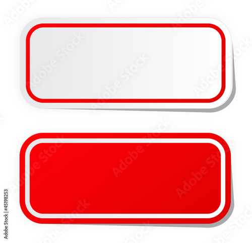 Blank red sticker