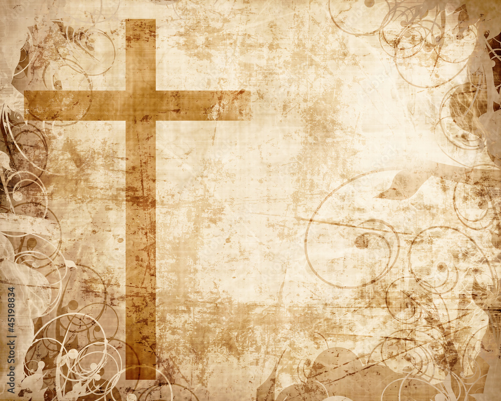 Cross on parchment