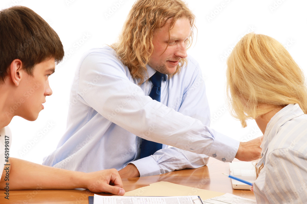 Obraz premium Signing documents in the office, closeup
