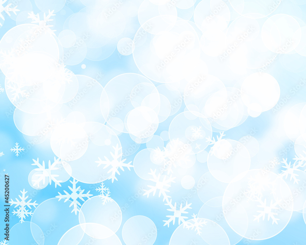 Blue winter bokeh background Blue winter bokeh background