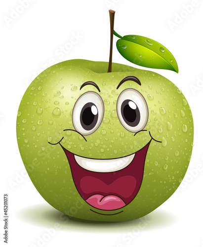 happy apple smiley