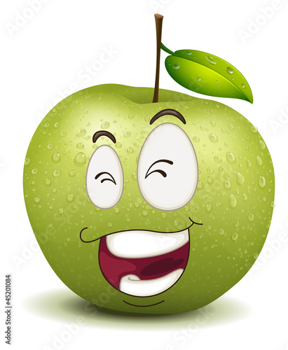 happy apple smiley