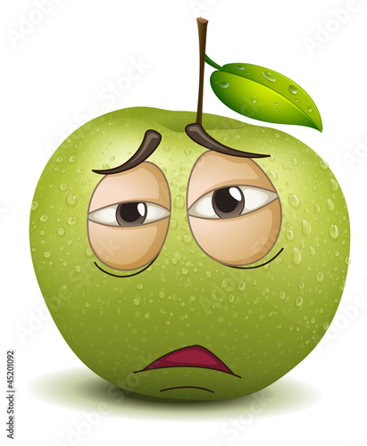 sad apple smiley