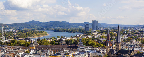 aerial of Bonn, the former capital of Germany