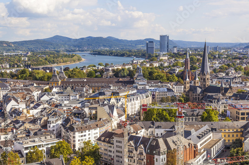 aerial of Bonn, the former capital of Germany