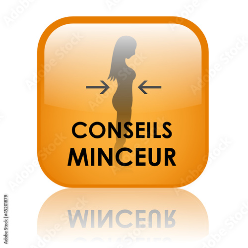 Bouton Web CONSEILS MINCEUR (forme santé poids diététique santé)