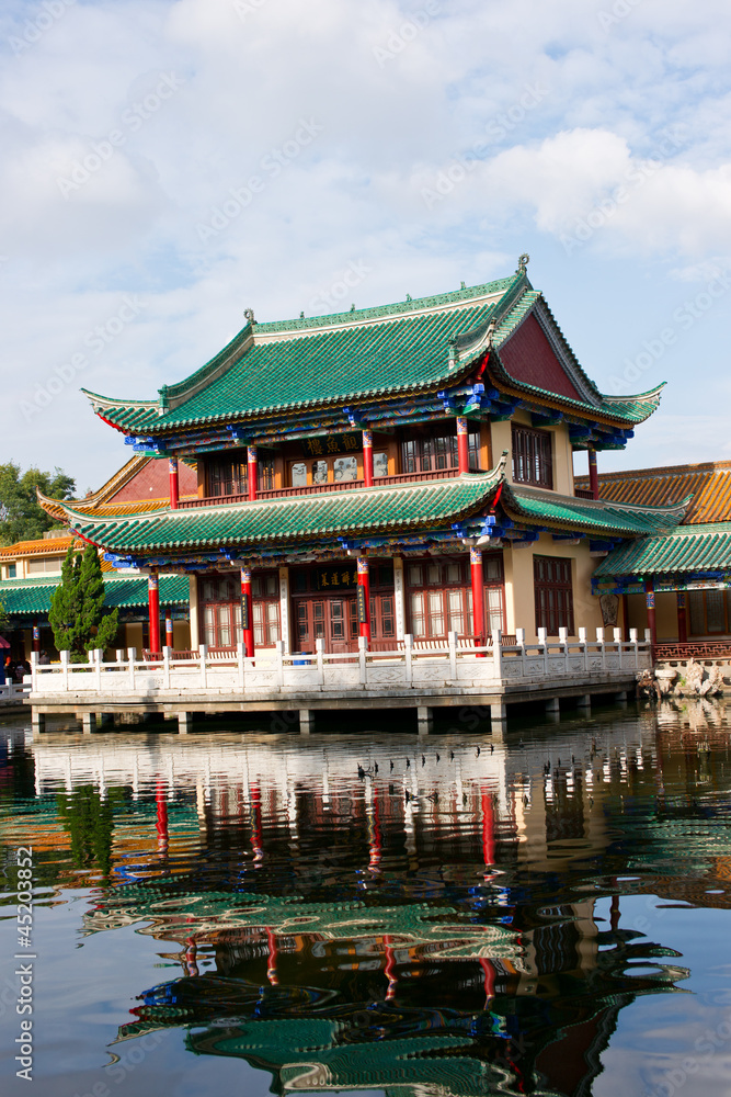 historic building by the lake,kunming,yunnan ,china historic building by the lake,kunming,yunnan ,china