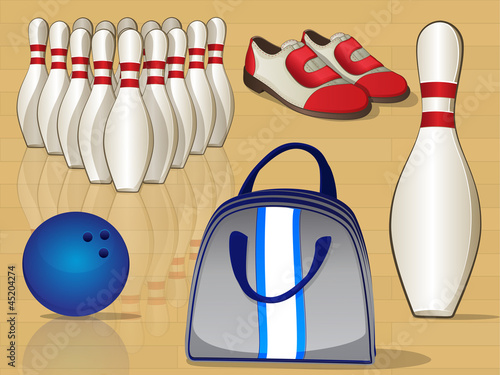 Bowling Equipment Icons