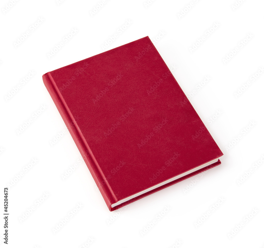 Blank red hardcover book isolated on white background Blank red hardcover book isolated on white background