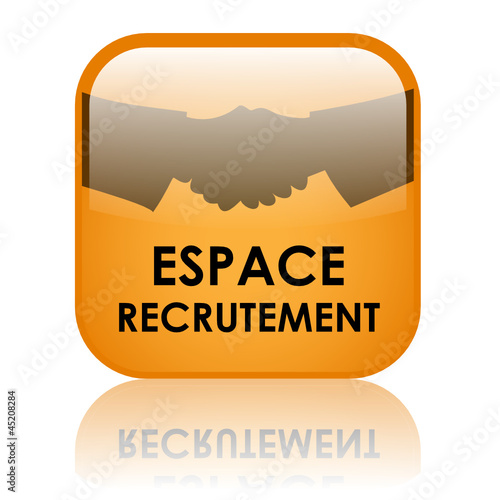 Bouton Web "ESPACE RECRUTEMENT" (emploi embauche candidature cv)