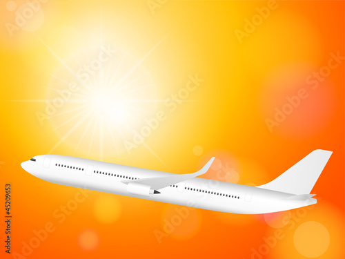 airplane on sky