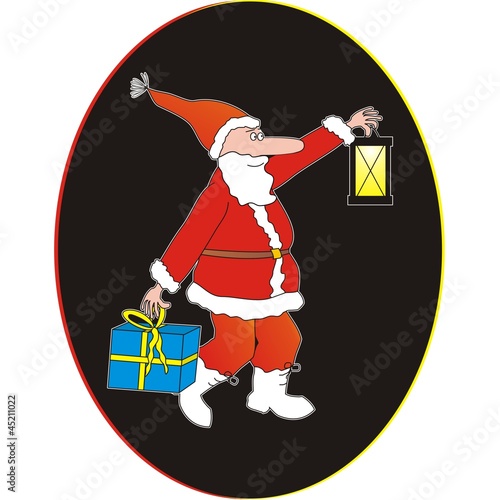 Santa Claus and gift