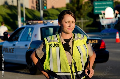 Fototapeta Female police officer