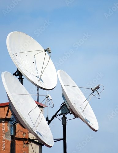 Fototapeta Naklejka Na Ścianę i Meble -  Satellite dish antennas