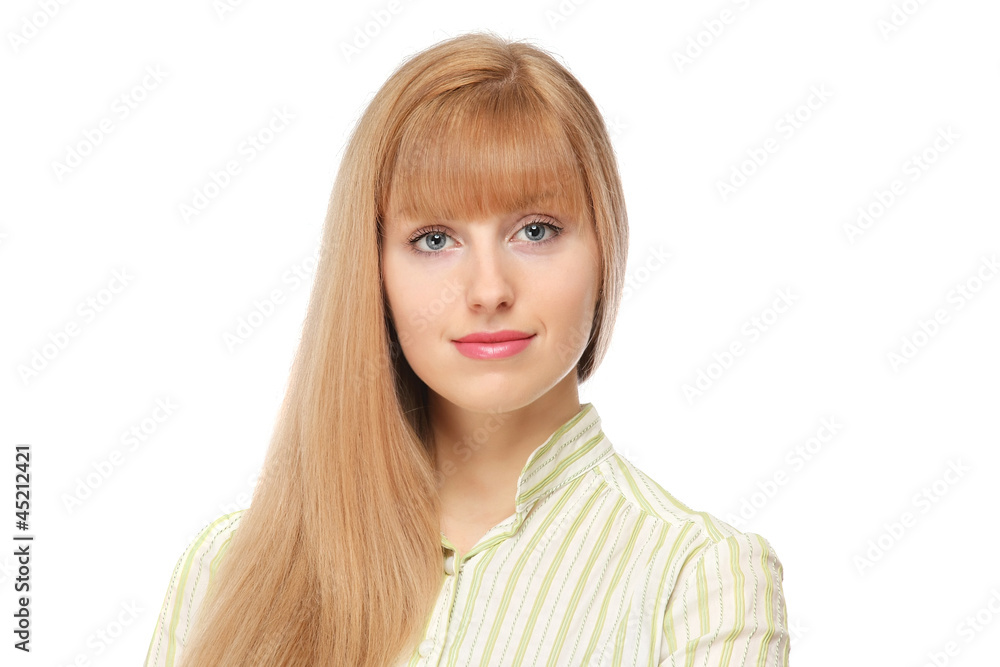 Closeup portrait of an attractive young woman Closeup portrait of an attractive young woman