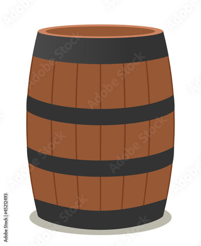 barrel of wood and steel for wine