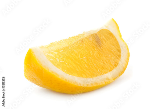 Lemon on white