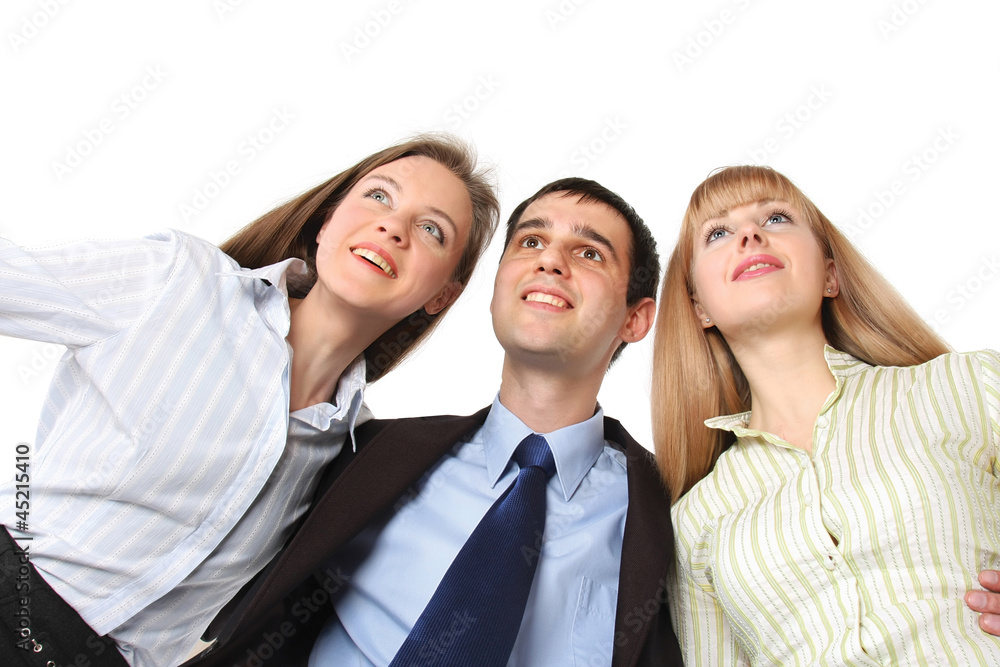 Portrait of businesspeople from below Portrait of businesspeople from below