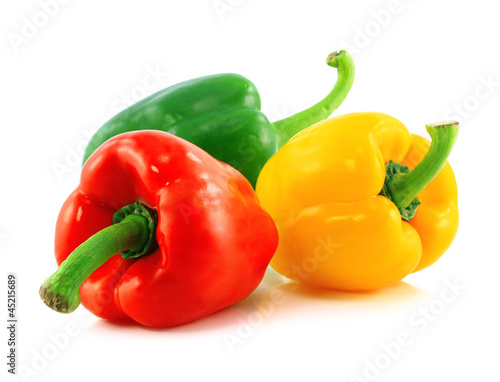 Red,green and yellow bell peppers