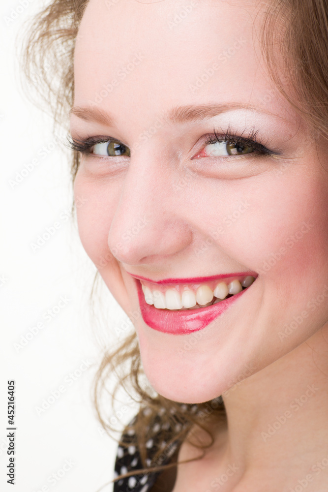friendly smiling young woman portrait friendly smiling young woman portrait