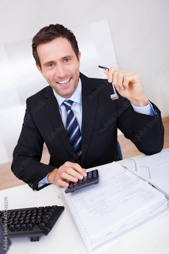Portrait Of Happy Businessman Portrait Of Happy Businessman