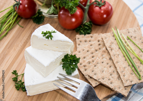 Camembert with Crispbread and Herbs