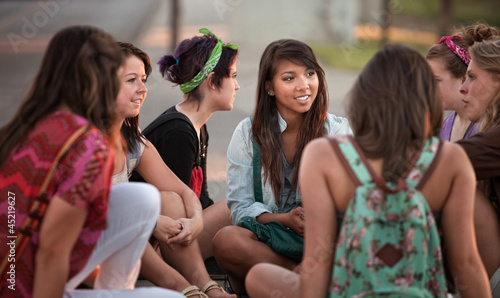 Female Students Talking Outdoors © Scott Griessel