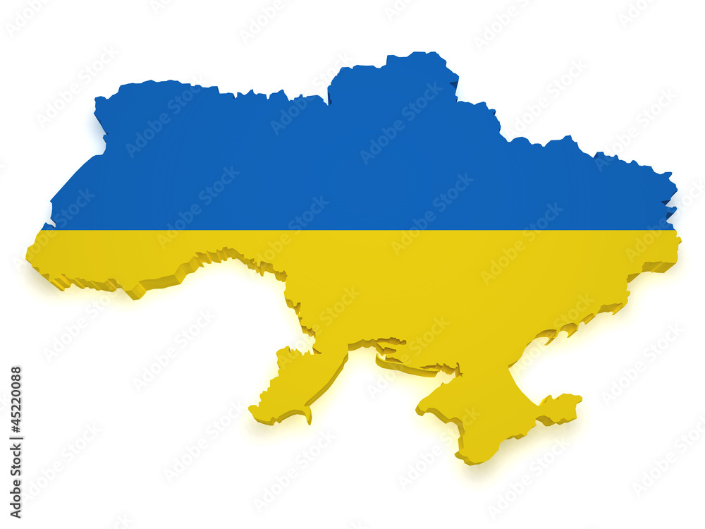 Ukraine Map 3d Shape Ukraine Map 3d Shape