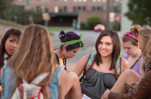Smiling Teen With Friends on Campus © Scott Griessel