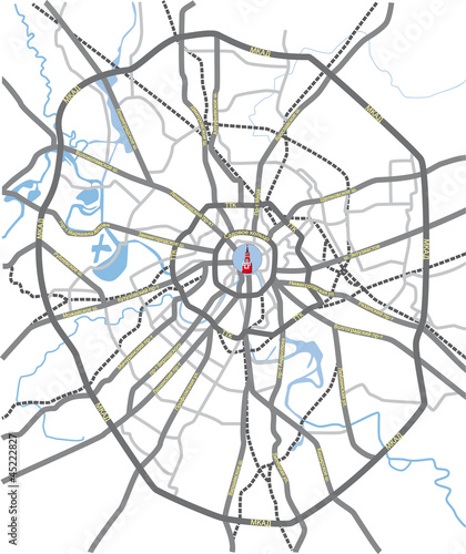 Moscow roads map