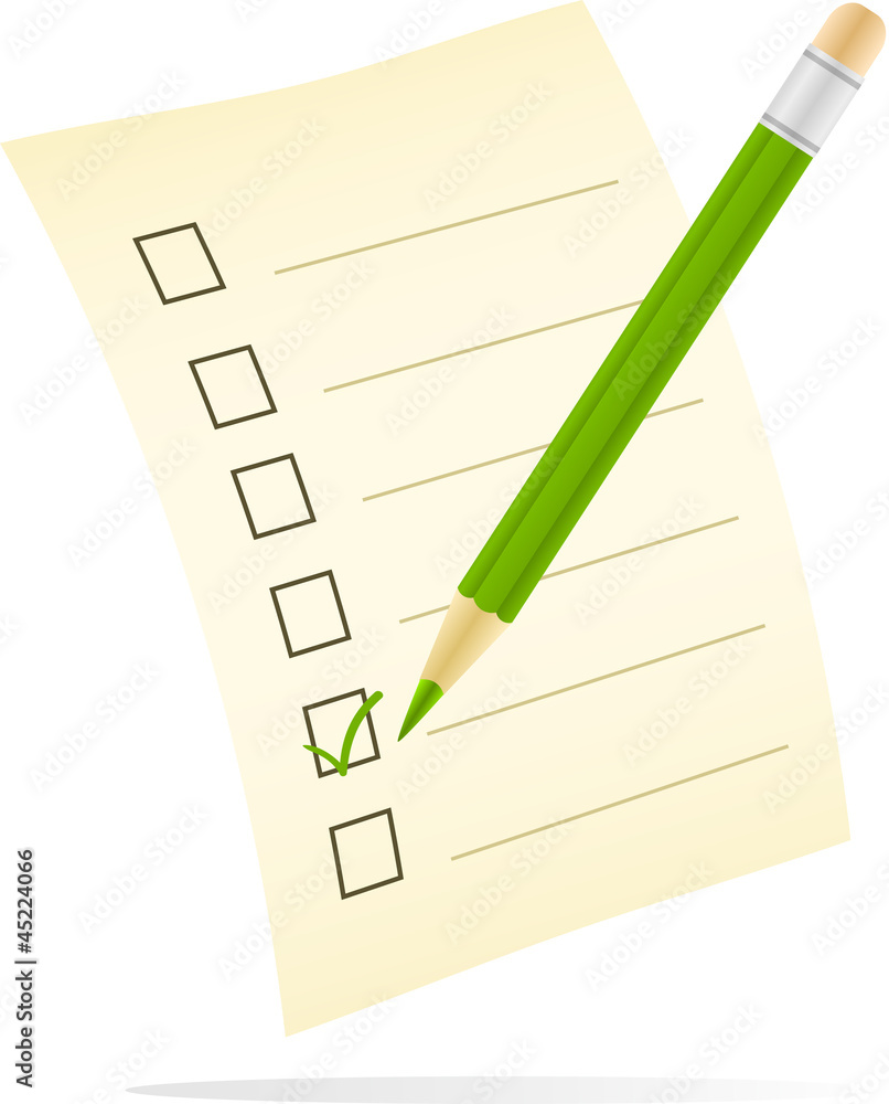 vector image of a checklist with tick mark vector image of a checklist with tick mark
