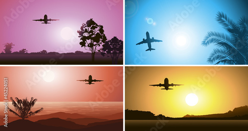 Images of Plane in 4 geographical locations