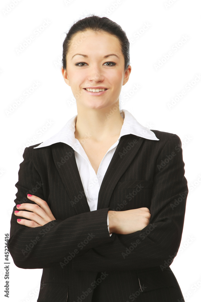 A business woman isolated on white A business woman isolated on white