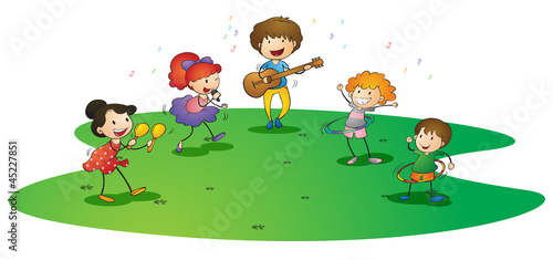 kids enjoying music