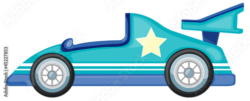 blue car
