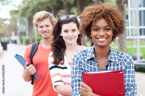 Happy group of college students