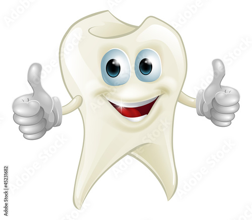 Smiling tooth mascot