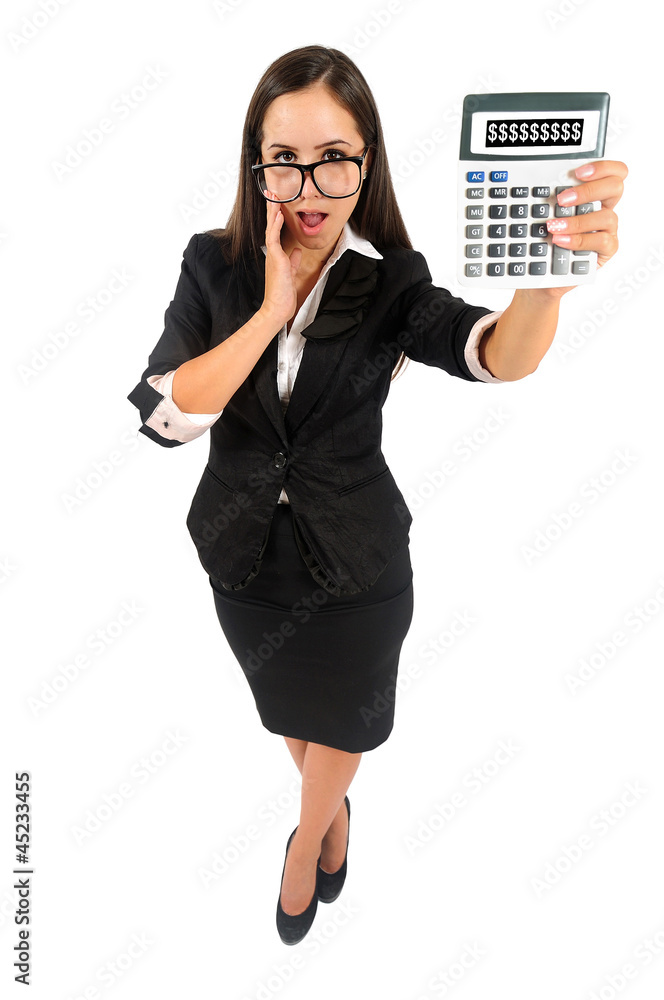 Isolated business woman Isolated business woman