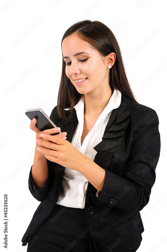 Isolated business woman